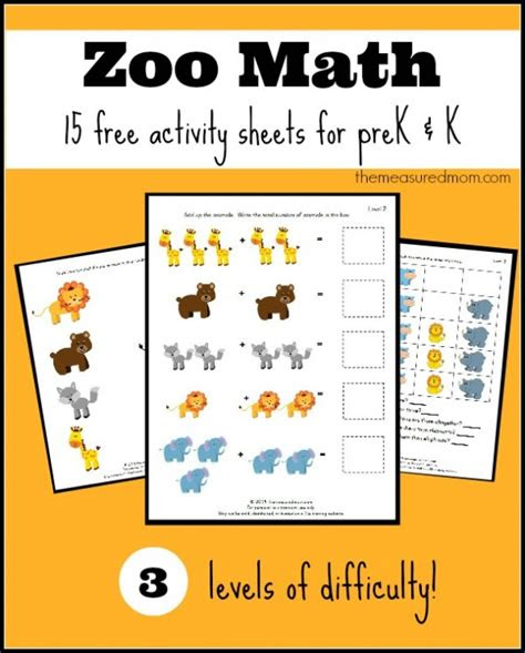  free printable zoo worksheets for preschool and kindergarten free