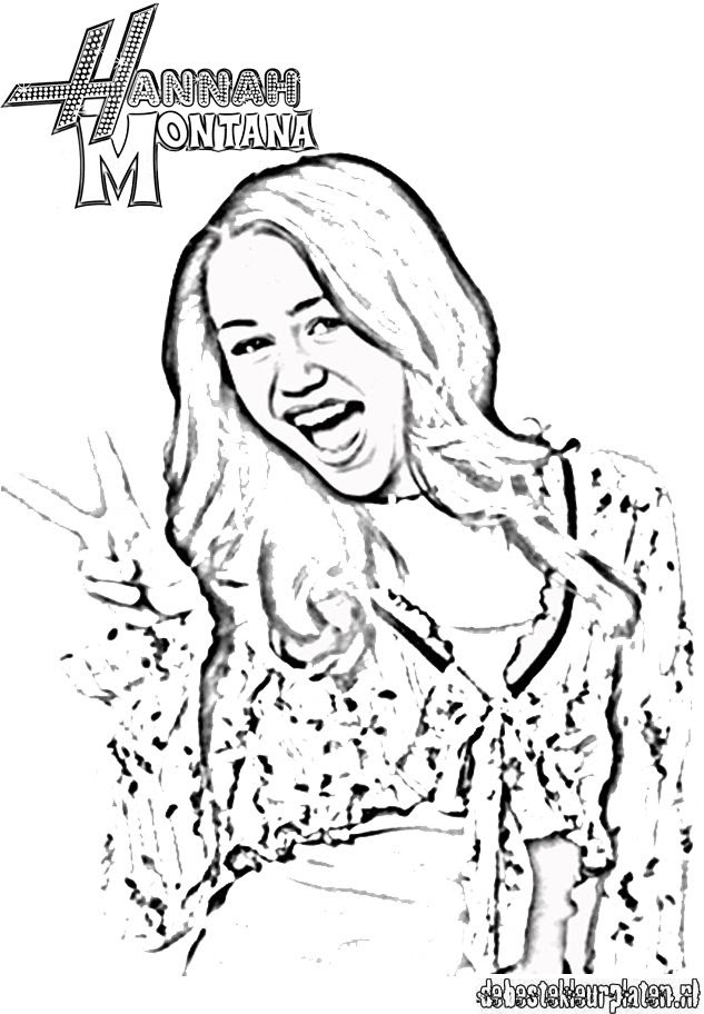 Hannah-Montana1 - Printable coloring pages