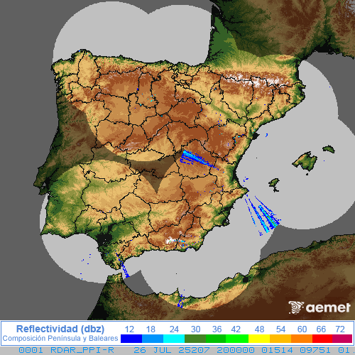 Radar Lluvias Península