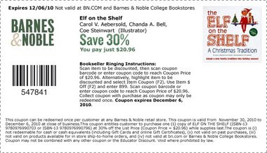 Barnes & Noble 30% off Elf on The Shelf Coupon (Pay $20.96 ...