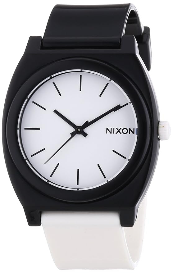 Amazon.com: Nixon Men's A119-005 Plastic Analog White Dial Watch ...