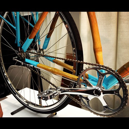 Panda bamboo & steel bikes at the North American Handmade Bicycle show #nahbs