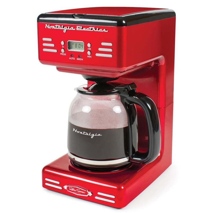red coffee maker 12 cup