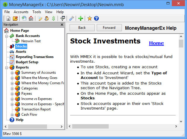 Money Manager Ex 1.0