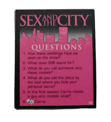 Games Sex And The City Questions Trivia Night Quiz 50 Cards Free Postage 250 Questions Board Traditional Games