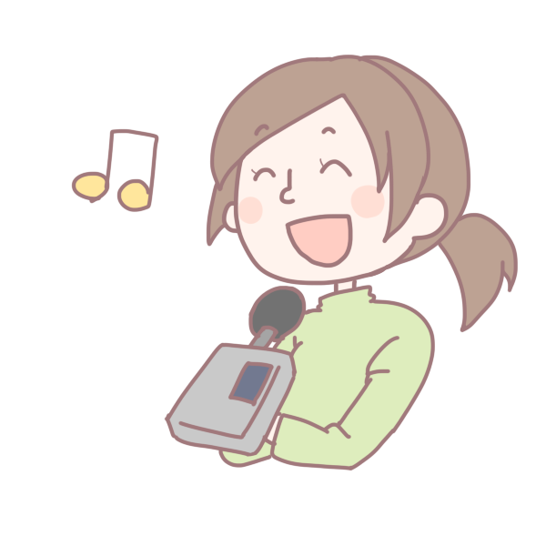 歌を歌う女性のイラスト かわいいフリー素材が無料のイラストレイン