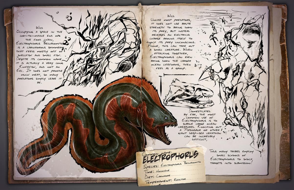 Dino Dossier: Electrophorus - Eel - ARK: Survival Evolved