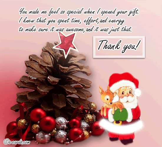 Christmas Gift Thank You. Free Holiday Thank You eCards, Greeting Cards |  123 Greetings