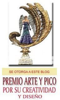 Prémio ARTE Y PICO concedido em 13.02.2008 por Graciela, do Blog Palomas de Papel