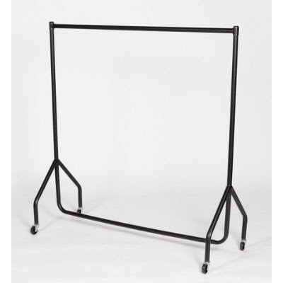 6ft Robust Black Clothes Rail