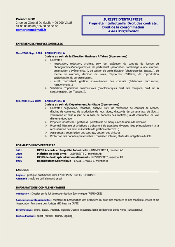 Mod7le CV