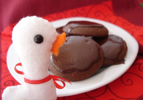 Chocolate coated cookies