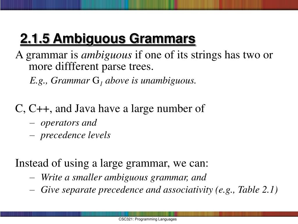 c grammar ambiguity Noonan Programming PPT Tucker 2nd and edition Languages c grammar ambiguity Noonan Programming PPT Tucker 2nd and edition Languages