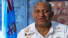 Fiji's interim prime minister Frank Bainimarama has won support from some Pacific neighbours. [ABC]