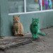 Green cat, green feline, Bulgaria cat, Bulgaria green cat, green kitty, painted cat, paint cat, Varna cat, Varna Bulgaria, dyed cat, cat, video, cat video, green cat video