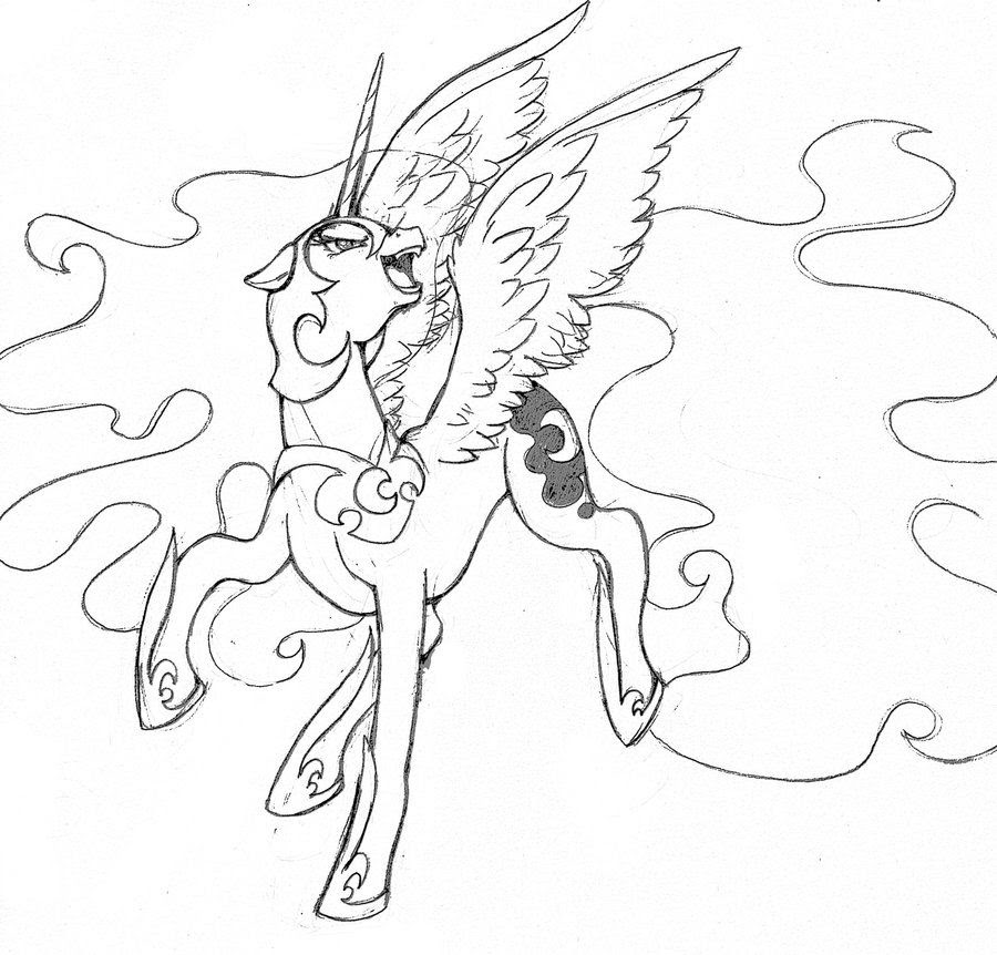 My Little Pony Princess Luna Colour Clip Art Library