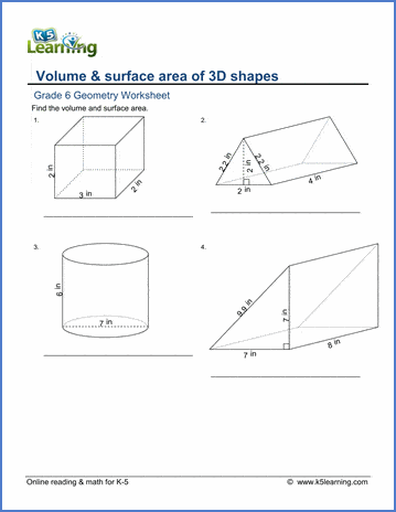 Grade 6 Geometry Worksheets  free  printable  K5 Learning