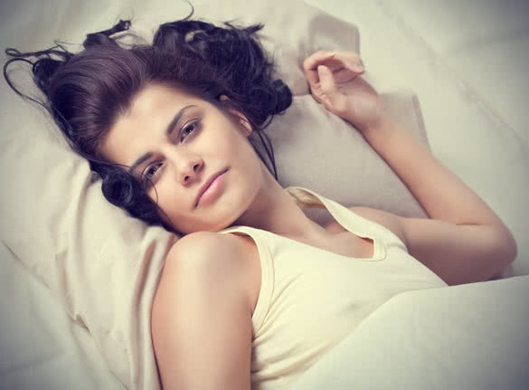 woman waking up