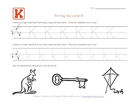  traceable alphabet letter k worksheet kids learning station writing