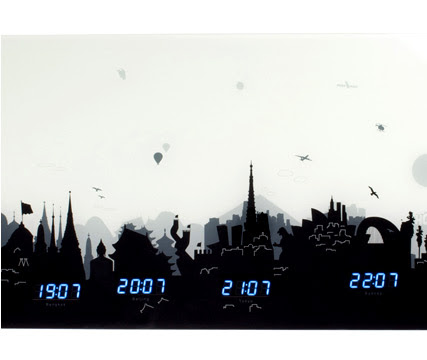 İlginç Gökyüzü ( = Skyline ) Duvar Saatleri    Tasarımcı : J.P. Meulendijks