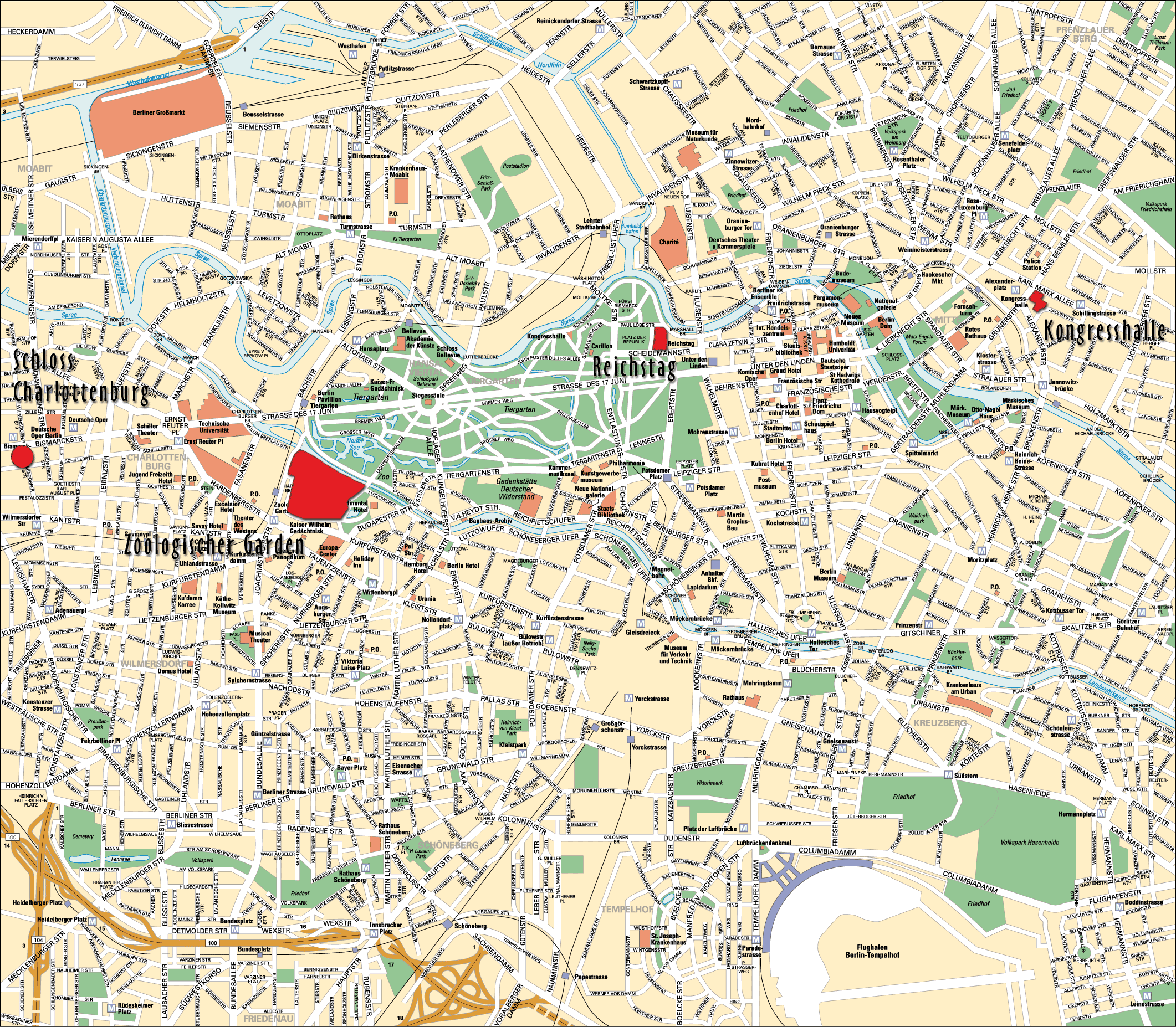 berlin centrum mapa Large Berlin Maps for Free Download and Print | High Resolution 