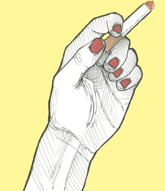 Cigarette Drawing Tumblr Hand holding cigarette by