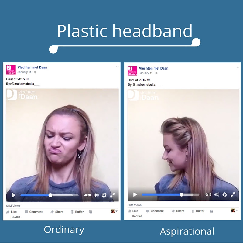 Plastic headband Facebook video example