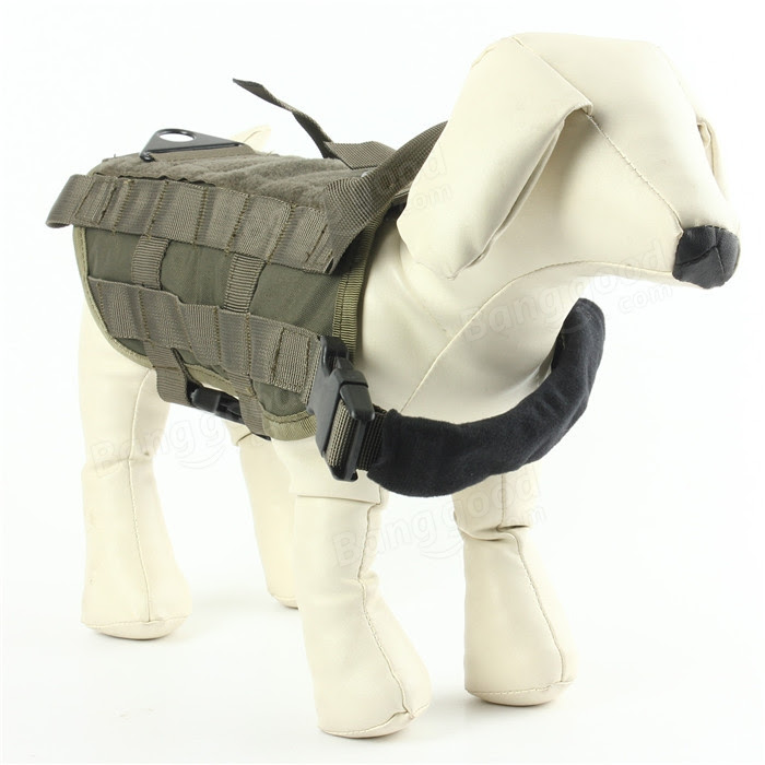 Army Tactical Dog Vests Hunting Dog Training Molle Vest ...