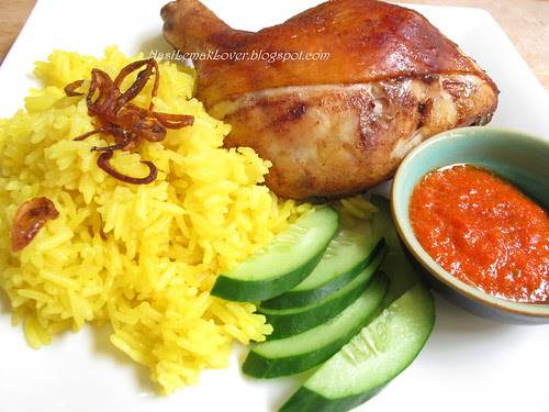 Roasted five spices chicken and Turmeric rice