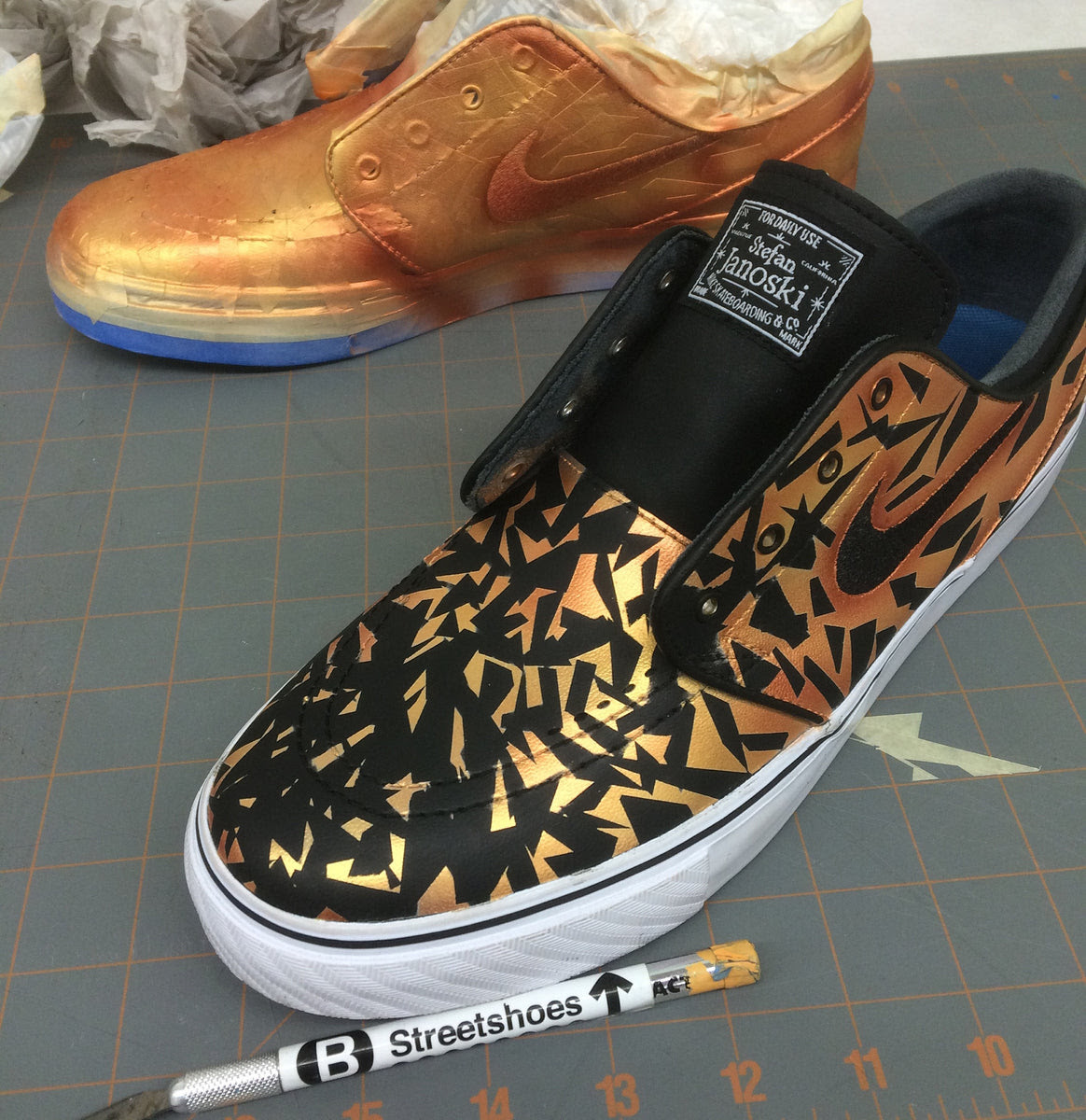 How To Paint Leather Sneakers Step By Step Tutorial B Street Shoes