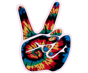 Download Peace Fingers Lapel Pin at Sunshine Daydream
