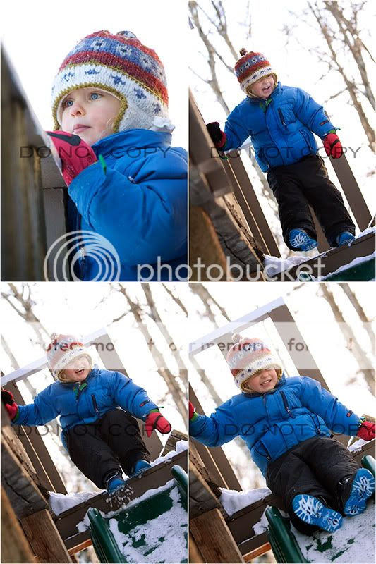 winter,Christmas,snow,children photography,kids,slide,Canon 50D