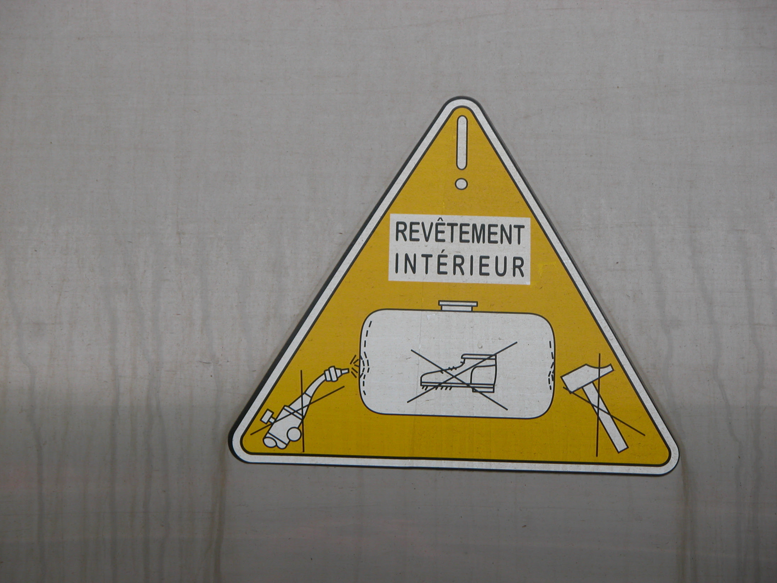 objects signs warning no boots boot french triangle sign hammer typography interieur sanserif