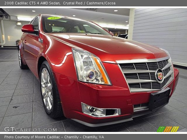 Crystal Red - 2008 Cadillac CTS 4 AWD Sedan - Cashmere