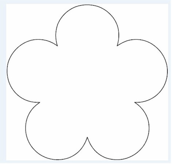 best photos of printable flower petals cut out template