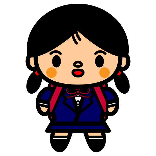 かわいい小学生の女の子の無料イラスト 商用フリー オイデ43