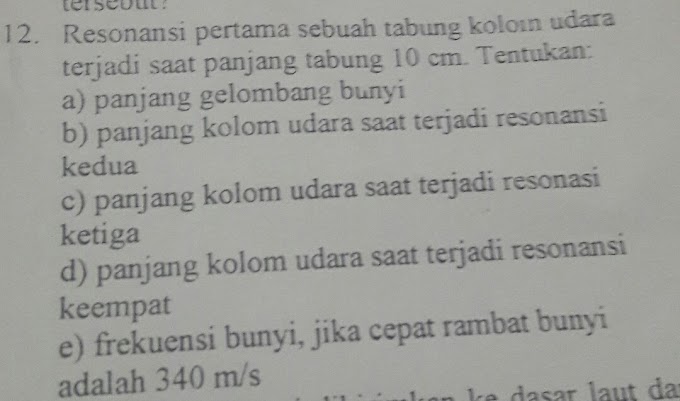 Foto Sebuah Kolom Udara Memiliki Panjang 40 Cm Terupdate