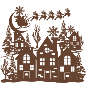 Download Christmas Scene SVG scrapbook cut file cute clipart files ...