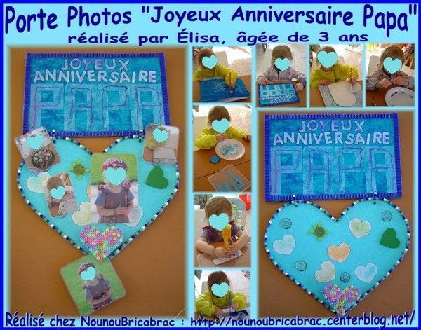 Porte Photos Joyeux Anniversaire Papa Realise Par Elisa