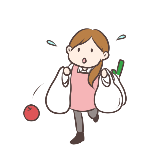 お買い物お母さんのイラスト かわいいフリー素材が無料のイラストレイン