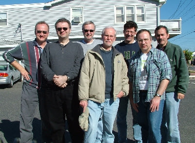   Hochfelder, and Brett Saylor at the Greenhouse Cafe after breakfast  greenhouse cafe on lbi