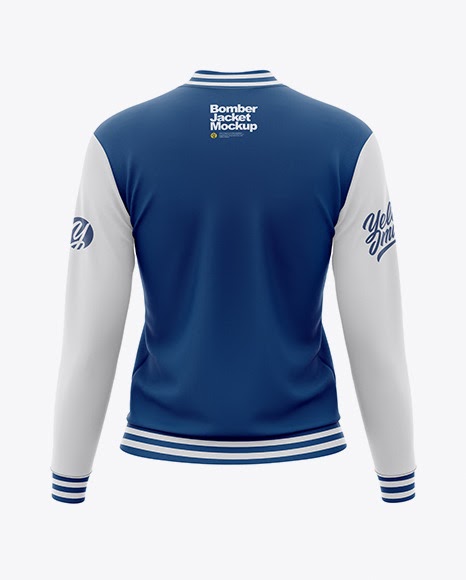 Download Download Women’s Long Sleeve Bomber Jacket Mockup - Back View these mockups if you need to present your logo and other branding projects.