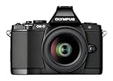 OLYMPUS デジタルマイクロ一眼カメラ OM-D E-M5 レンズキット ブラック 1605万画素 144万ドット電子ビューファインダー 5軸対応手ぶれ補正 防塵 防滴 OM-D E-M5 LKIT BLK