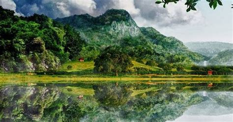 gambar pemandangan alam  indah lukisan foto
