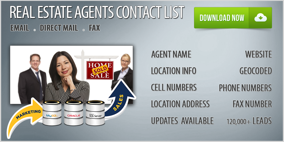 Real Estate Agents Database - Download Real Estate Agents ...