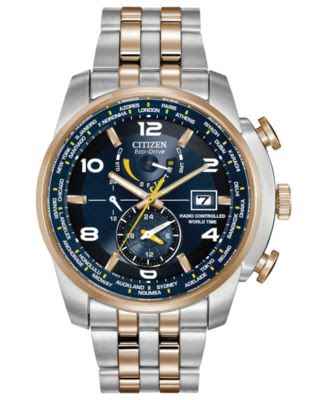 Citizen Men's Eco-Drive World Time A-T Two-Tone Stainless Steel ...