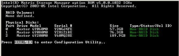 RAID Intel S1200BT
