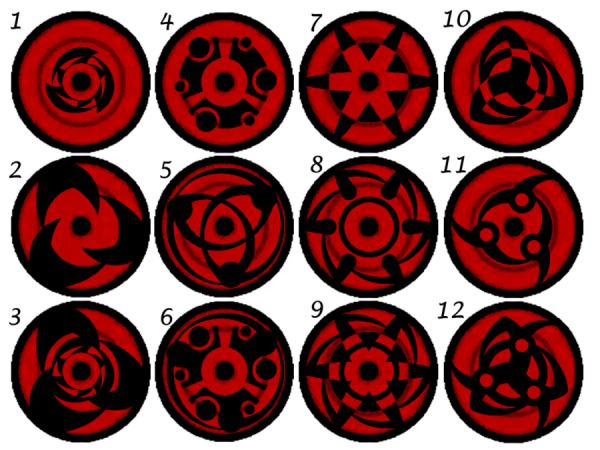 nd  s sharingans 1 by n00bdude - 145 Examples of Mangekyou Sharingans  <3 <3 