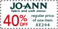 40% Off One Regularly-Priced Item at Joann.com! 
