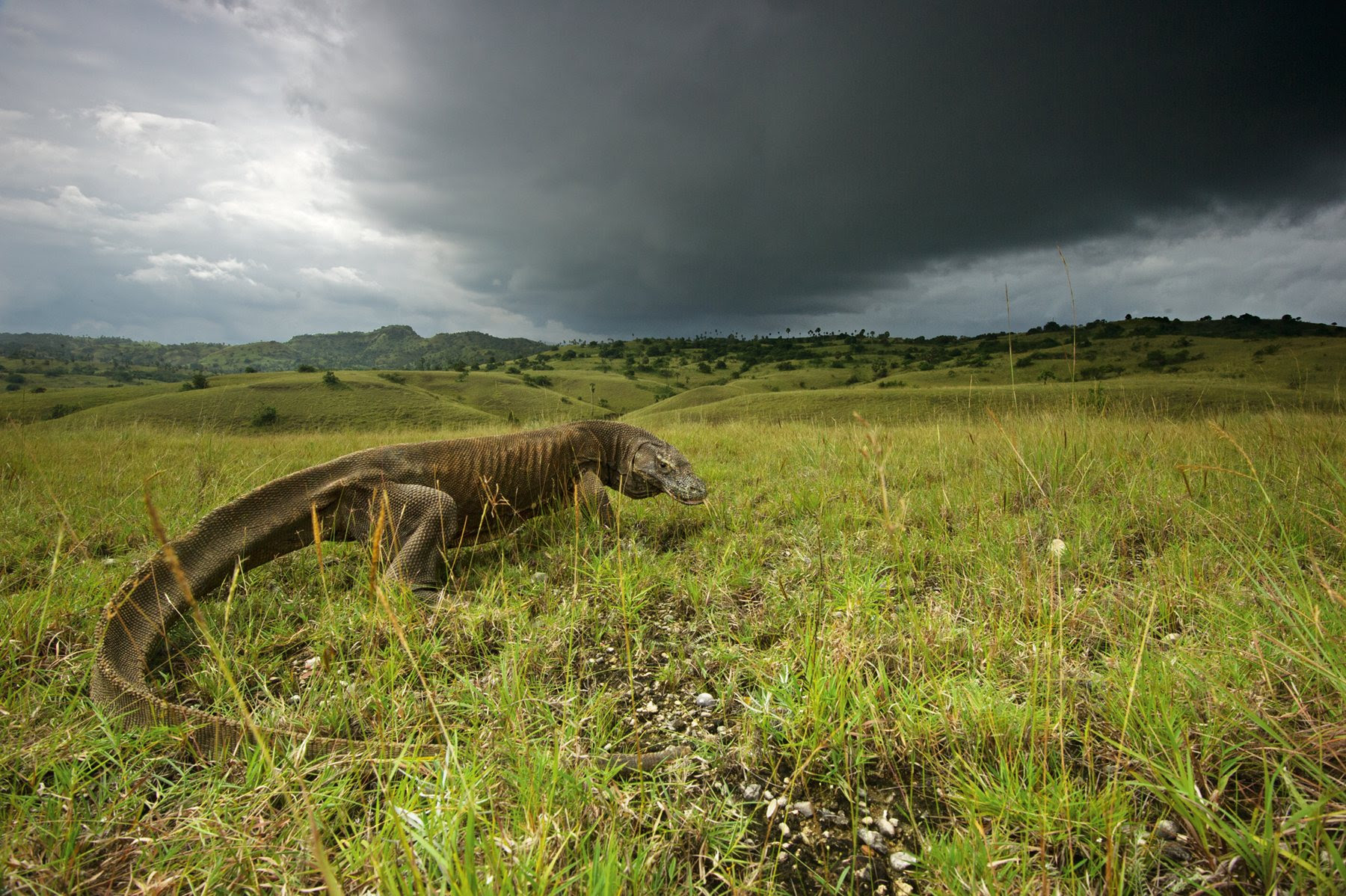 Nubes de tormenta en el Parque Nacional de Komodo